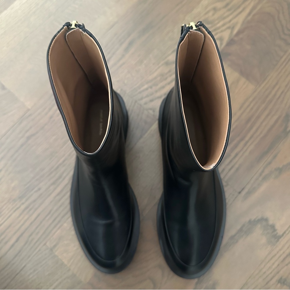 NWT Mansur Gavriel Marion Zip Back Leather Boot in Black 35.5EU / 5.5 US - Picture 3 of 10